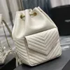 Rugzakstijl Modeontwerper Rugzak Dames en Heren Boekentas Luxe Joe Mini Zwarte gewatteerde schapenleren emmertas Zilveren hardware Crossbody tas Schoudertas