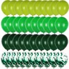 Feestdecoratie 40 stks groene ballonnen set olijfballon metallic confetti ballon jungle safari dieren verjaardagsdecoraties kinderen ai294s