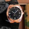 Herrenuhr, Designeruhr, automatische mechanische Uhr, 42 mm, komplett aus Edelstahl, Silikonstreifen, Saphir-Leuchtuhr, Montre de Luxe