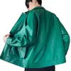 Мужские куртки 2023, винтажные мотоциклетные оверсайз из искусственной кожи, мужской тренд, бомбер с большими карманами, искусственная кожа, зеленые пальто, верхняя одежда 231214