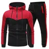 Survêtements pour hommes Hommes Set Zipper Sweats à capuche Pantalon Casual Survêtement Printemps Automne Mâle Slim Fit 2 Pièces Ensembles Sportswear Hip Hop Sweatshirts