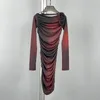Robes décontractées 2023 printemps et été robe pour femmes Y2k fleurs tridimensionnelles décorées une épaule cravate-teinture à manches longues
