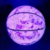 Balls Glow In The Dark Basketball Blue Purple Light Up Basketball Luminous after Sunlight Regular Size Weight Streetball for Birthday 231213