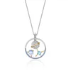 Łańcucha klejnot klejnot biżuteria Naszyjnik Moonstone dla kobiety Silver 925 Topaz Universe Series Prezent