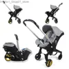 Barnvagnar# 4 i 1 bilstolvagn Bron Baby Carriage Travel System Folding Portable Cart med bilstolskomfort 0-4 år barnvagnar# 222n avancerad mjuk Q231215