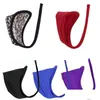 Maillots de bain pour hommes Maillots de bain pour hommes BGE Pouch Crotchless Extensible Y C-String String Slip Bas Bikini Wetlook Lingerie Confortable Underwea Dhvvb