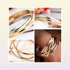 high quality titanium steel love jewelry tricolor ladies bangle bracelet for modern women bracelet gift with velvet bag8583545