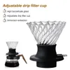 Filtres à café filtre goutteur verser sur le fabricant Immersion brassé à la main tasse à goutte en verre réutilisable Barista Coffeeware 231214