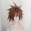 Партийные маски Game Kingdom Hearts III Sora Wigs короткие коричневые теплостойкие синтетические волосы косплей C196261N