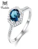 Natural London Blue Topaz Edelsteinringe für Frauen 925 Sterling Silver Stone Ring Engagement Geschenke Fein Schmuck 2107063987051