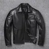 Giacca da uomo in pelle sintetica stile ecopelle marrone Giacca in vera pelle vintage da uomo in pelle bovina moda slim giacche da motociclista abbigliamento taglia grande S-5XL 231213