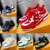 2024 New Sk8 Sta Designer Bread Shoes Virgil Designer Leather Red Apricot Blue and White Green Sport Trainer Sneakers 40-45