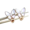 Van-Clef Arpes Designer Brouille à oreilles Top Quality Charm Boucles d'oreilles Pat-oreille V Gold Gold Gold Rose Gol Rose Gold Gold Grade pour femmes