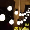 Autres fournitures de fête d'événement G50 Street Garland Ampoules LED Fairy String Light Lumières extérieures Jardin Patio Décoration de Noël 231214