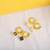 Orecchini a cerchio di lusso Gioielli di design con perno in oro per le donne Moda Lettere Borchie Classico Ciondola F Accessori per orecchini Regalo di nozze per donna con scatola -3