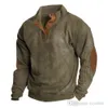 Plus maten S-5XL Nieuwe heren outdoorjas voor herfst en winter Designer corduroy casual staande kraag met lange mouwen hoodie