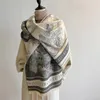 Sciarpe Pittura di paesaggio cinese Sciarpa di cashmere imitazione Donna Ufficio Spessore caldo Scialle lungo Inverno Pashmina Coperta di design di lusso