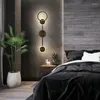 Vägglampa Artpad Modern Copper LED Light Rotertable Bedside Black Gold Sconce 3 Dim For Reading Stair TV Backfround