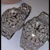 PIQUET AUDEMAR MOSANG DIAMOND MOISSANITE STONE WATTHカスタマイズは、メンズのTTを通過できます自動機械運動防水時計高品質