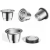 Coffee Filters Reusable Nespresso Capsules Cup Stainless Steel Refillable Capsule Refilling Filter Coffeeware y231214