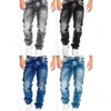 Jeans da uomo vintage lavaggio neve dritti larghi uomo streetwear pantaloni cargo denim casual autunno primavera pantalones hombre pantaloni elasticizzati 231213