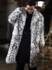 Men's Fur Faux Fur Mauroicardi Winter Chic Long Colorful Thick Warm Soft Hairy Faux Fur Coat Men High Quality Multicolor Fluffy Furry Overcoat 231213