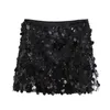 Abbigliamento etnico TRAF Gonna donna con paillettes Glitter a vita alta Mini donna Gonne corte natalizie lucide per streetwear Y2K Ragazze 231213