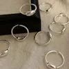 Trouwringen Effen Ovale Bal Kraal Ring 925 Sterling Zilver Minimalistisch Eenvoudig Verstelbaar Open Letter Graveren Inspirerende Ringen voor Vrouwen 231214