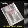 Stobag 100pcs واضحة لذاتي لاصق كيس السيلوفان حقيبة ختم الأكياس البلاستيكية ذاتي الأكياس ملابس مجوهرات التعبئة والتغليف حلوى OPP