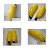 Autres Jardin de la maison 100pcs Creative gonflable Big Banana 68cm Blow Up Piscine Jouet d'eau Enfants Enfants Fruits Jouets Décoration de fête Drop D Dhaqo