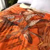 Lüks Tasarımcı Battaniye At Hint Baskılı Saray Mahkemesi Baskılı Kanepe Yatak Kuzu Kürk Velvet Tasarımcıları Battaniyeler Ev Dekoru Turuncu Halı