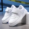 NK Athletic Outdoor Children Sneakers Girls Flat Kids Casual Unisex White Black Pu Leather Sports Tennis Shoes for Boyl231212 GG