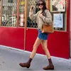 Casual skor kvinnor fransk stil får mockor loafers