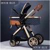 Poussettes # Poussette de luxe 3 en 1 High Landscape Baby Cart peut s'allonger Sit Poussette Berceau Porte-bébé Drop Livraison Bébé, Enfants Matern Dh1Mb