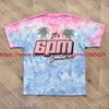 남자 티셔츠 Vertabrae Beach Girl Tie Dye Dye Print T 셔츠 남성용 여자 최고의 품질 대형 티셔츠 TEE T231214