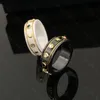 Luxury White Ceramic Rings For Women Fashion 18K Gold Plated Designer Jewelry Mens Love Rings Gems Mounting 925 Silver Party Wedding Gifts With Box -3