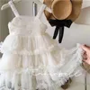 Abiti da ragazza Vestiti per neonati Vestiti per bambini senza maniche con perle Tutù a strati in rete Abito in tulle Abiti da principessa primavera estate