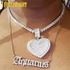 Chokers Can Be Opened Heart Shaped Po Pendant Necklace For Women Men Iced Zircon Cubic Zirconia Tennis Chain Locket Love Jewelry 231214