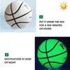 Balles vente PU basket-ball réfléchissant balle lueur basket-ball taille 7 extérieur intérieur balle brillant lumineux basket-ball cadeau 231213