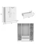 Wardrobe Armoire with Mirror, 5-Tier Shelves, 2 Drawers, 2 Hanging Rods and 4 Doors, Wooden Closet Storage Cabinet for Bedroom, White