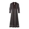 Casual Dresses Vintage Elegant Japan Style Chic Slim Waist Vestidos Spring Summer Robes V-neck Puff Sleeve Lace Hook Flower Dress For Women