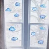 18 шт./Уставные акварели синие облака наклейки на стены детской комната детская детская наклейки на стены декоративные фрески декор декор мебель Декор ПВХ