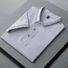 Herenpolo's Zomerkleding met korte mouwen Katoen Slim Fit Trend Business Casual Polo T-shirt met omgeslagen kraag Ademende tops