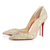 häl sko kvinna designer klänning skor kvinnor kattunge slingback höga klackar rött svart silver guld vit bottnar plattform lyx klack 6 cm 8 cm 10 cm 12 cm sandal sandaler