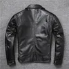 Giacca da uomo in pelle sintetica stile ecopelle marrone Giacca in vera pelle vintage da uomo in pelle bovina moda slim giacche da motociclista abbigliamento taglia grande S-5XL 231213