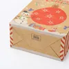 Gift Wrap 12pcs Christmas Gift Bags Paper Bags Christmas Eve Year Party Chocolate Nougat Packaging Kraft Paper Pouches Wholesale 231214