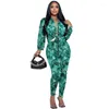 Vêtements ethniques 2 pièces Ensembles pour femmes Dashiki African Flower Print Blouse Chemise Costume Tops et pantalons Costumes Ensemble Survêtement Outfit