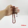 Strand Gemstone Tasbih Naturel Brésil Agate Rouge Pierre Islamique Misbaha Bracelet Prière Perle Turc Mode Cadeau Eid Accessoires Musulmans