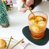 Kahve Kepçeleri 6pcs Noel Hediye Kaşık Çatal Setleri Meyve Yaratıcı Tatlı Ağacı Dekorasyon Çatal Bıçak Takımı 231213