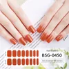 Semi Cured Gel Nail Strips and Gel Nail Stickers med UV Light 16tips/Sheet of Nail Polish Strips